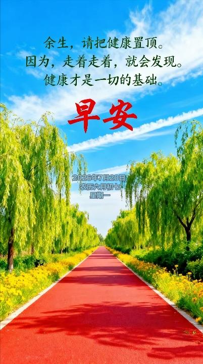 2026年7月20日 农历六月初七 星期一
 
农历六月初七民间相传为开天门之日