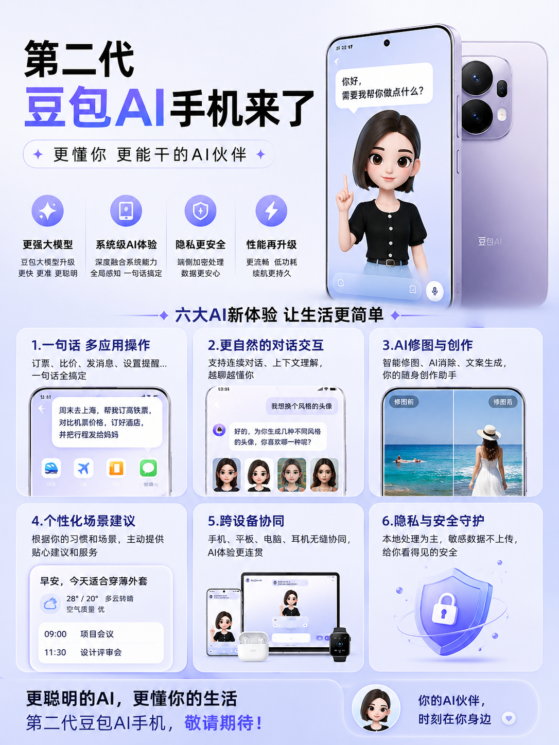 第二代豆包AI手机来了相比常规的硬件升级，我更期待第二代豆包AI手机能把“AI替