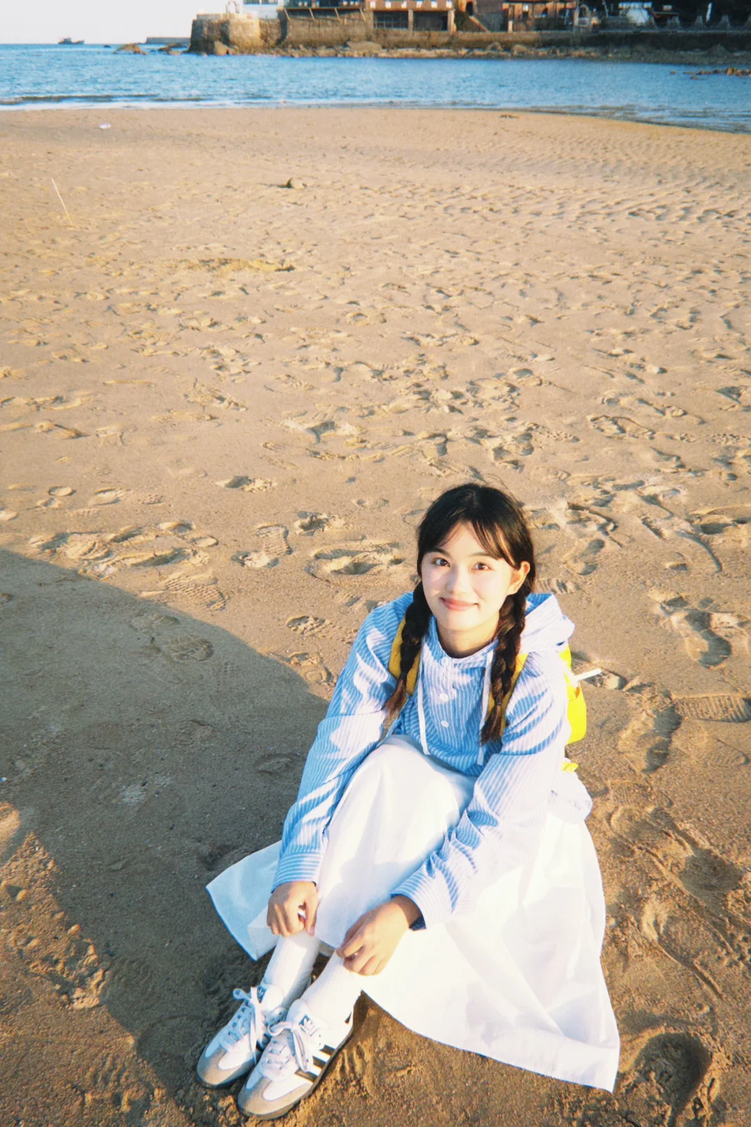 在海边