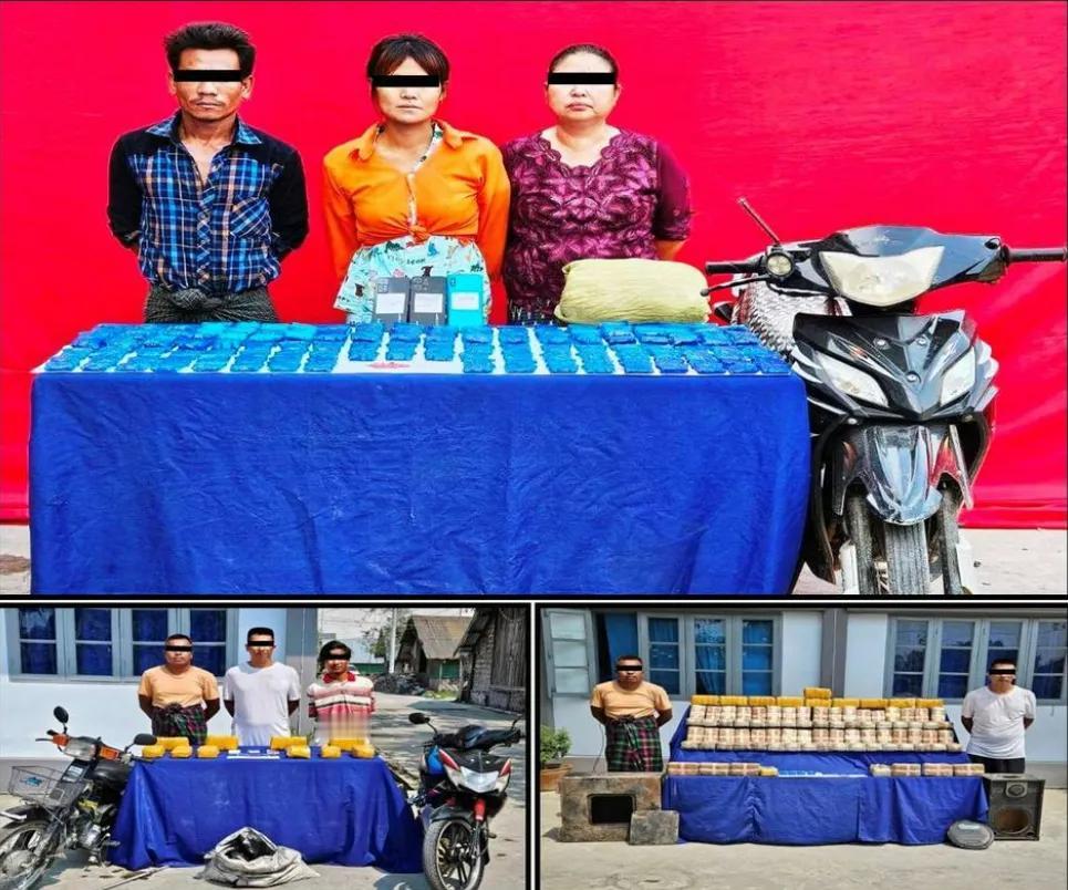 缅甸缉毒中央组消息，3月23日晚9点，缉毒警队警员参与的联合执法组，依据情报信息