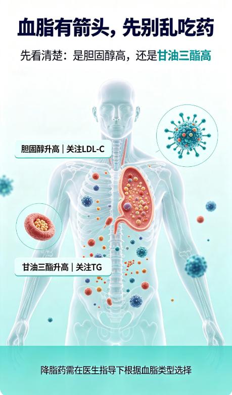 降血脂药怎么选？胆固醇高用他汀，甘油三酯高用ω-3，别搞反了

很多人一看血脂化