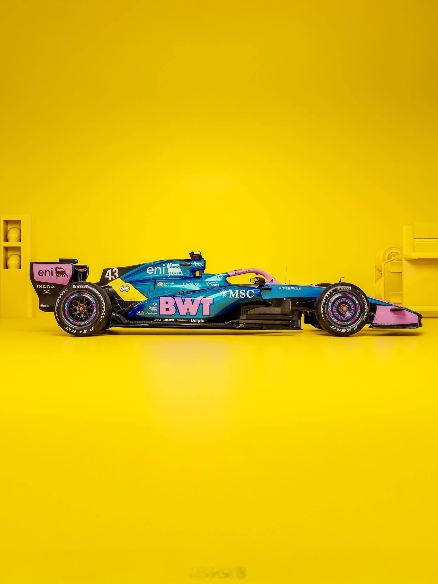 ALPINE本周的特殊涂装赛车是为了克拉平托带来的巨大赞助Mercado Lib