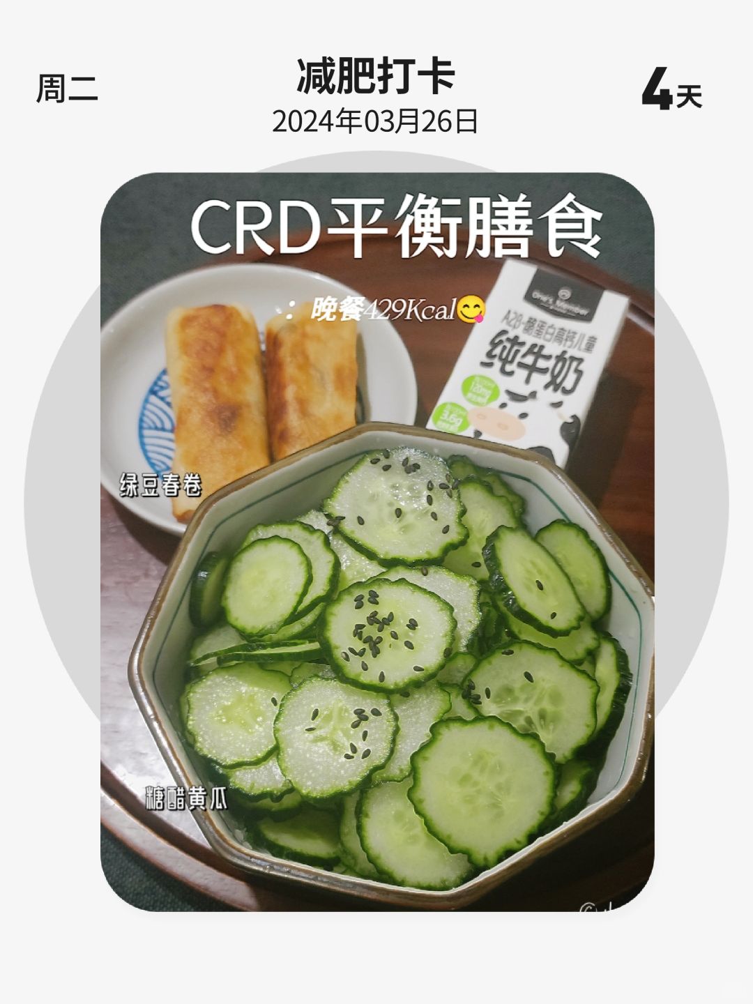 减肥打卡 | 第 4 天，打工人的CRD膳食模式