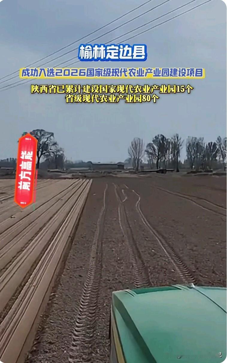 好消息！榆林定边太争气了！成功入选2026国家现代农业产业园
 
家人们，赶紧来