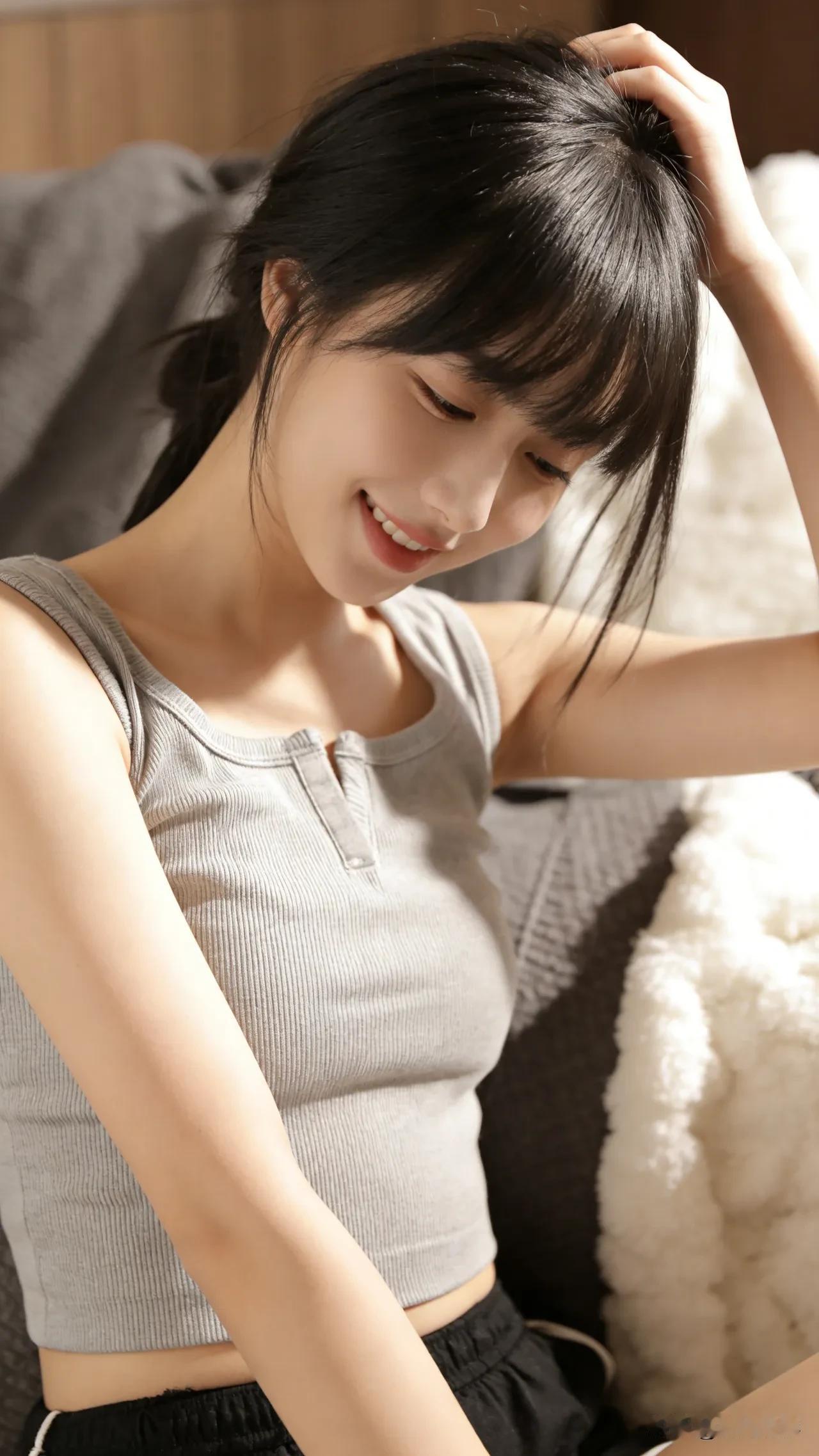 光之影&AI
元气满满的一天从微笑开始😊
少女感笑容 元气满满的微笑