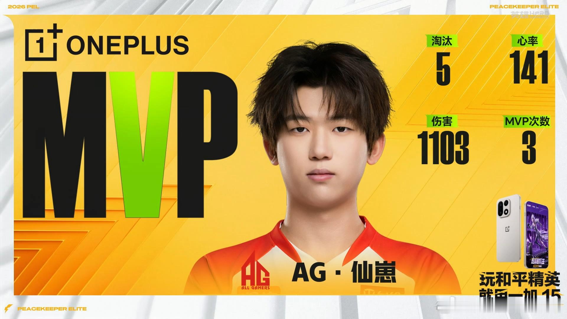 AG仙崽第二周淘汰王PEL第二周最佳阵容凭借超强竞技状态登顶淘汰榜，仙崽实至名归
