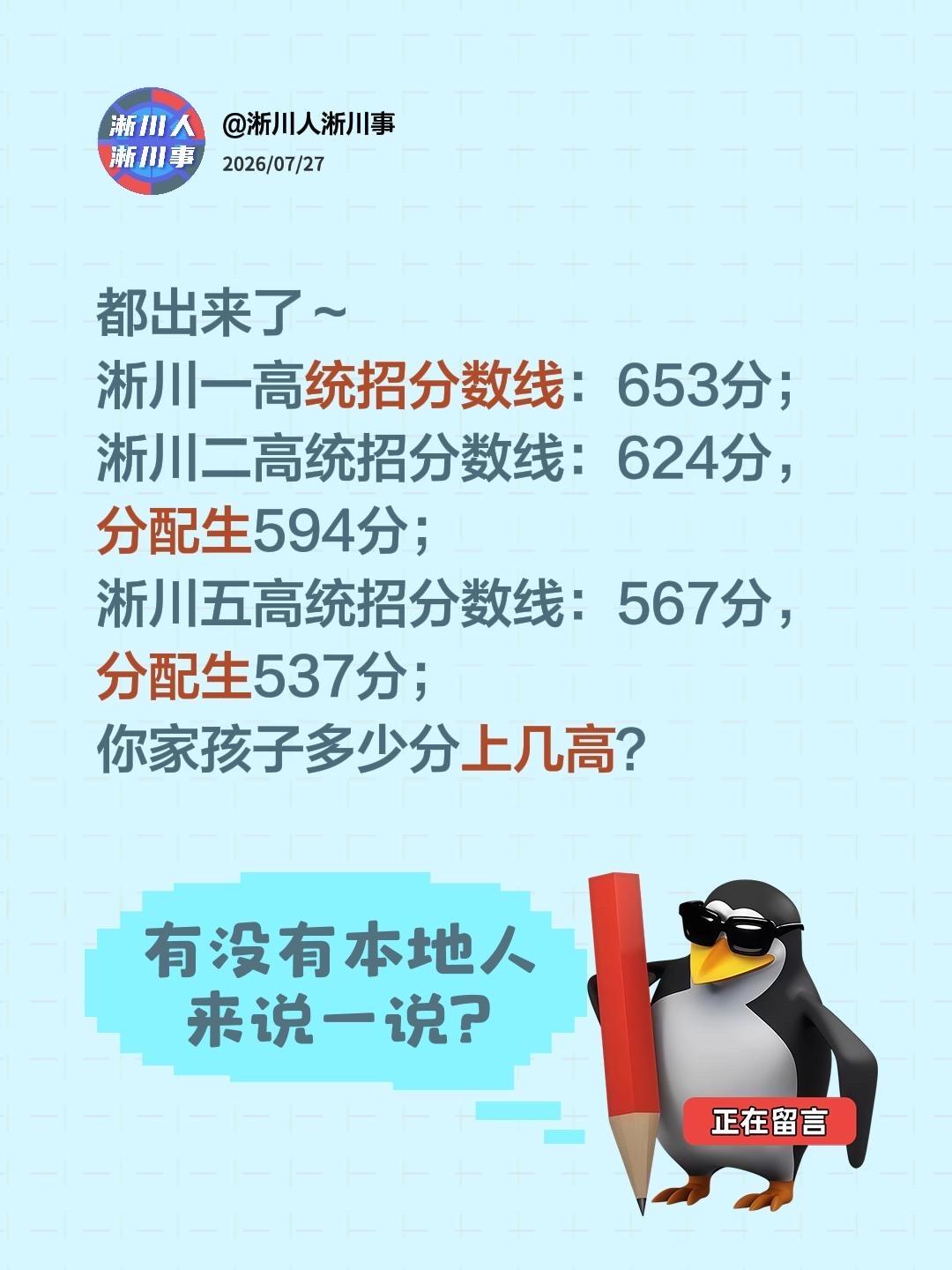 都出来了～
淅川一高统招分数线：653分；
淅川二高统招分数线：624分，分配生