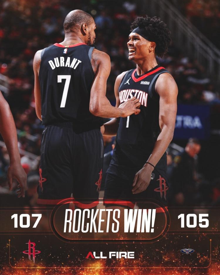 距离超越乔丹只差87分，杜兰特爆砍32分逆转绝杀鹈鹕！

在今天火箭与鹈鹕的比赛