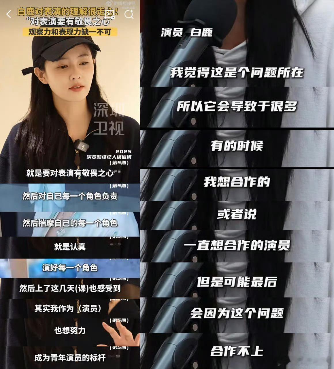 白鹿就发言表达自己的一些想法和见解啦!某些人不要过度解读，支持演员白鹿白鹿曾因番