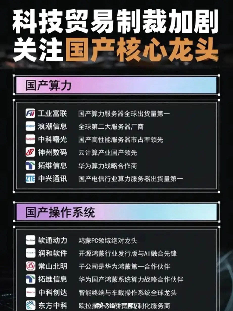 科技贸易制裁加剧，核心科技国产替代迎机遇！（国产AI芯片、国产算力、国产信创、国