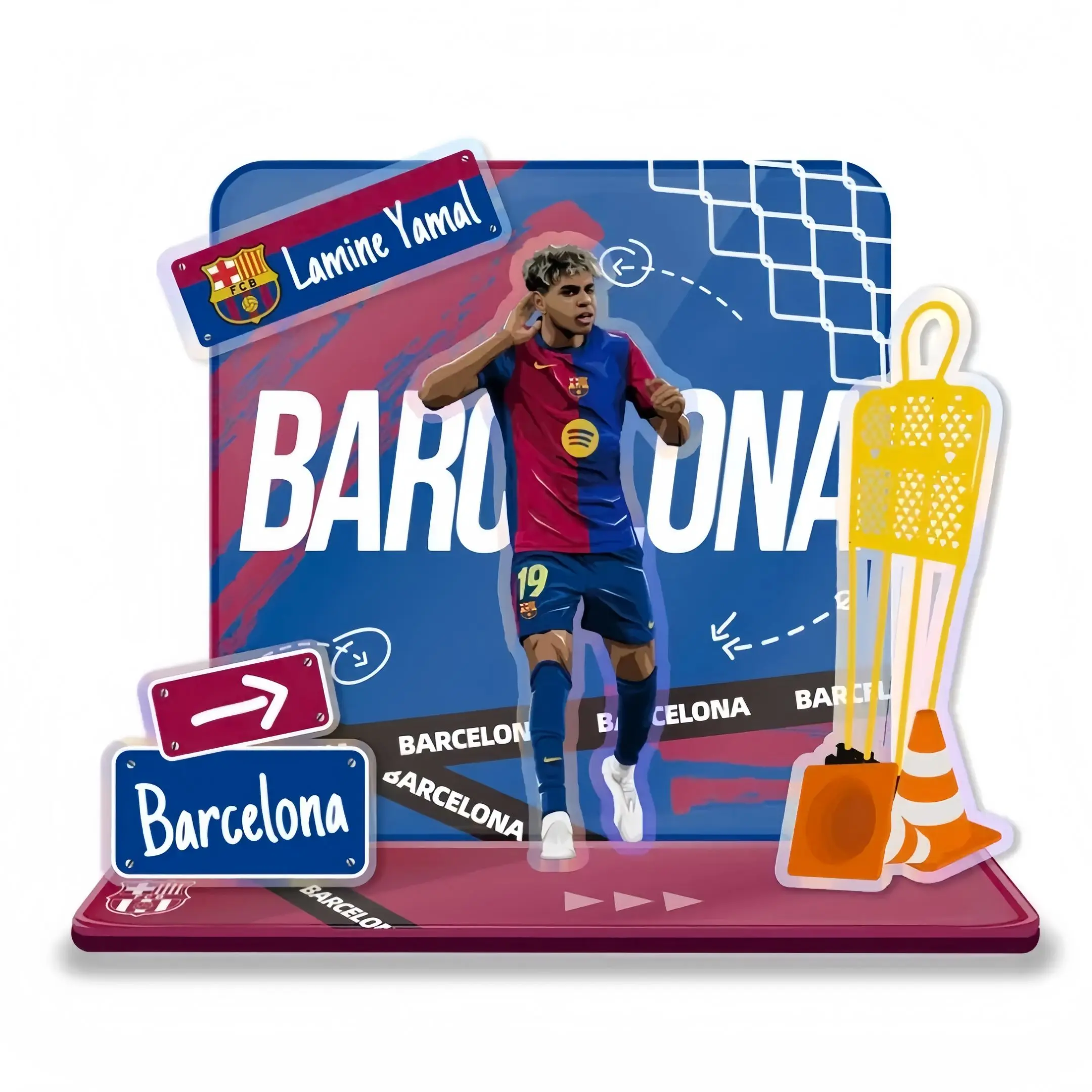 如果你喜欢亚马尔 这立牌摆件又怎么会不爱。