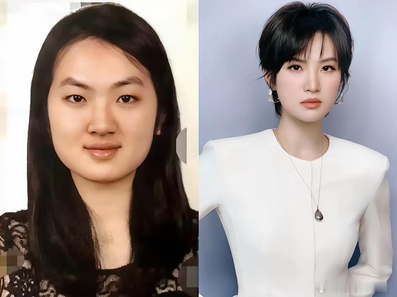 大家都在惊叹姚安娜本名叫姚思为，可我却发现了一个有意思的点，虽然照片上的她和现在
