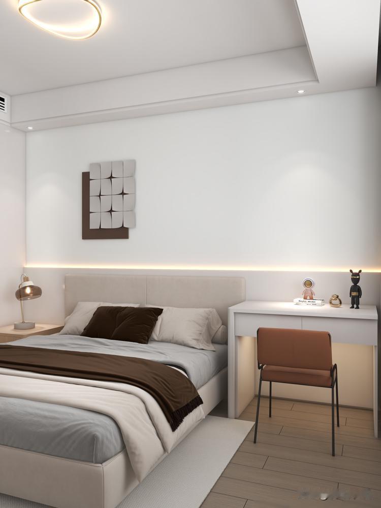 这是我见过最满意的家：光卧室一体柜让无数人效仿，简约又很实用

看这套湖北的卧室