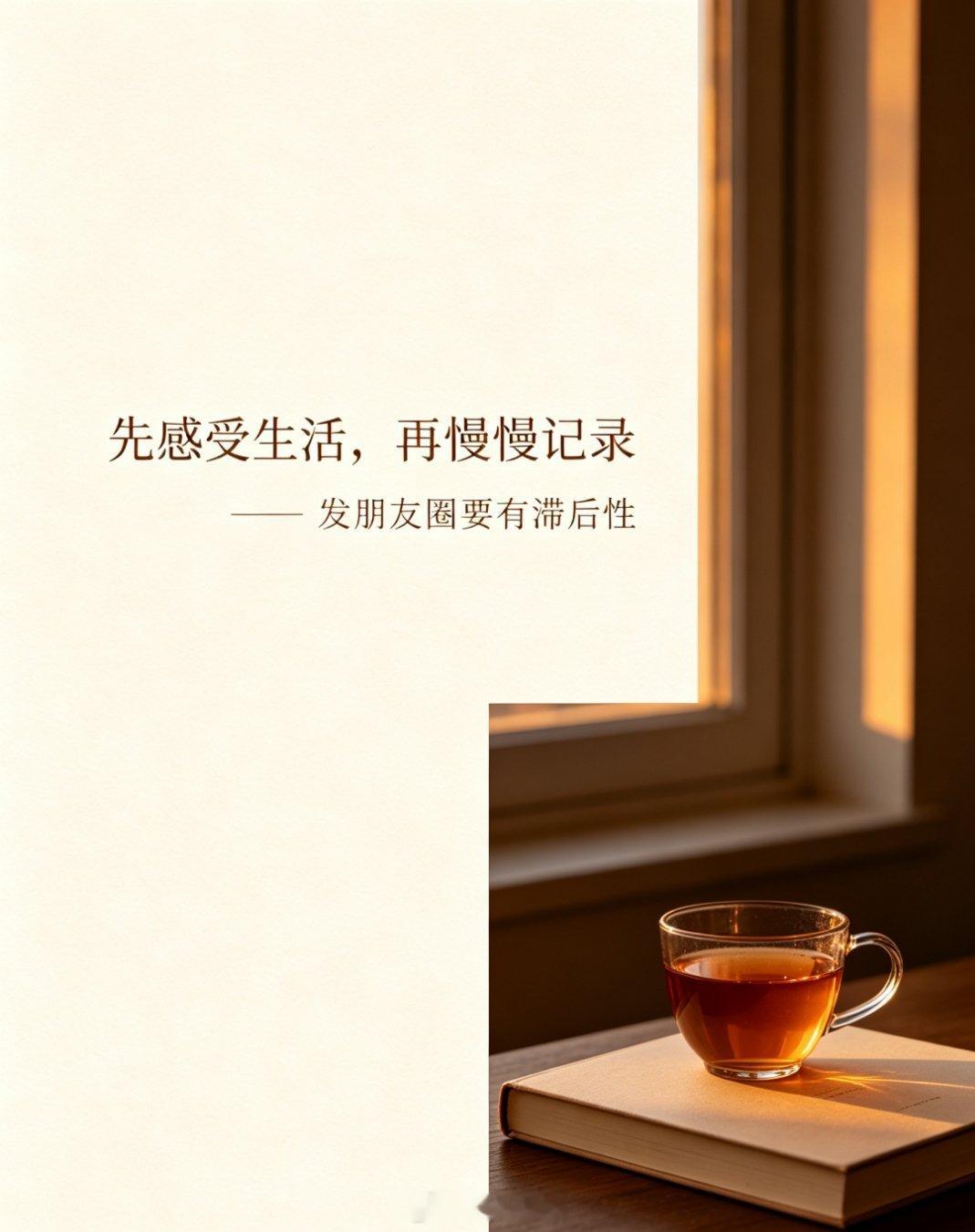 发朋友圈要有滞后性事情还在进行中不立刻发，等尘埃落定、事情结束之后，再分享记录。