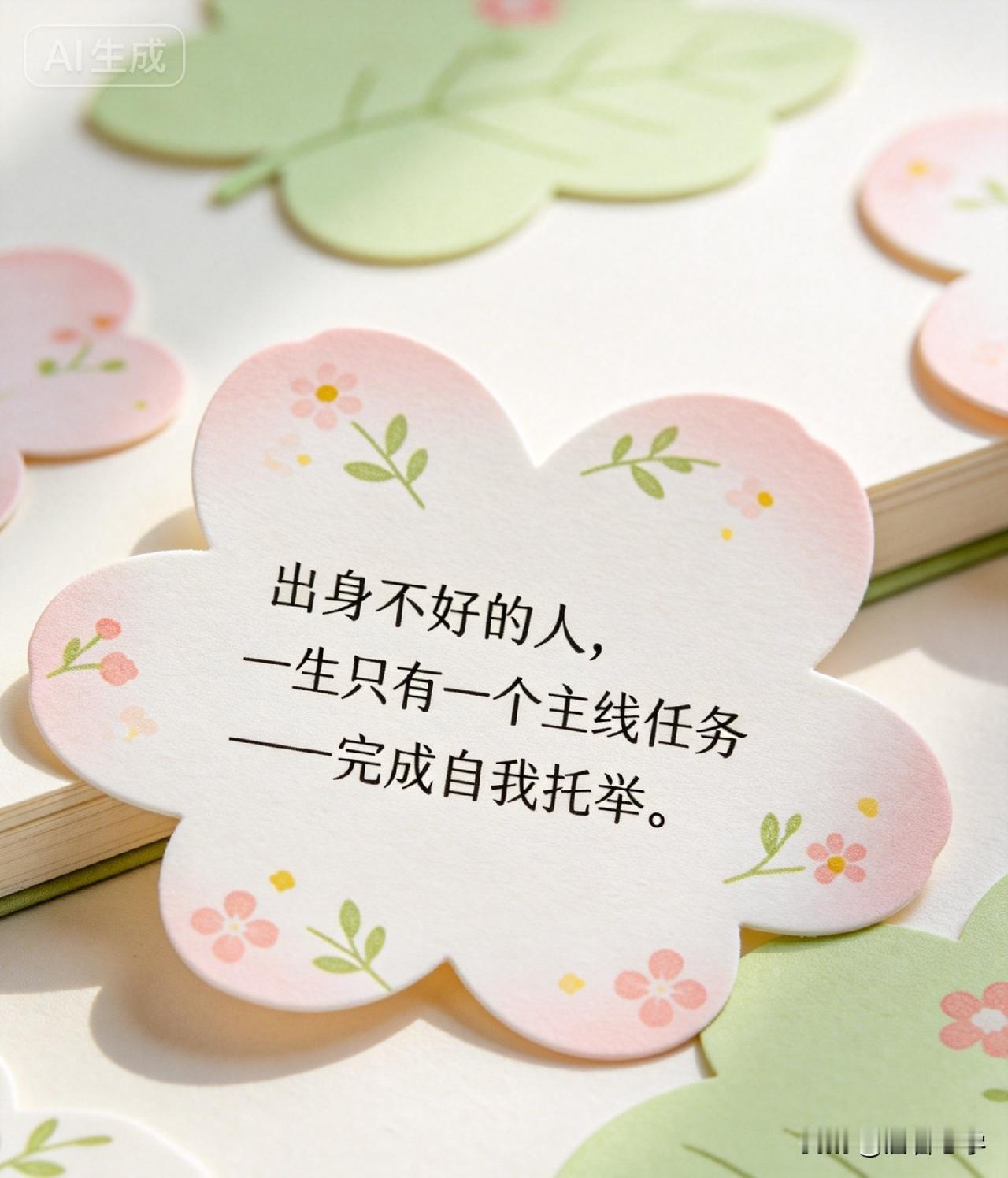出身不好的人，一生只有一个主线任务——完成自我托举。

你有没有发现，身边有些人