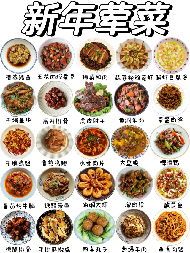 年夜饭必备的荤菜有哪些❓