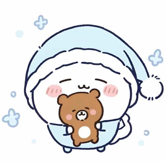 蓝色系淡淡萌感头像 