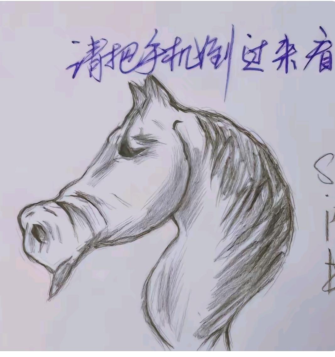 一图“两”动物
抖音网上能人都；
这幅画面有意思；
一图两个小动物；
你把手机到