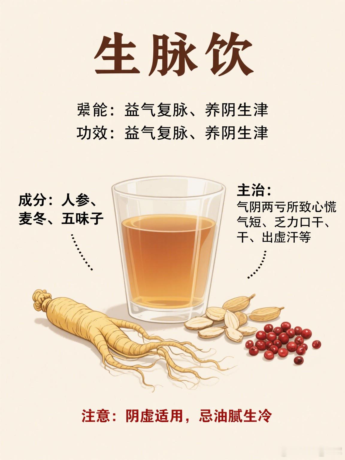 生脉散完整系统梳理｜三味药救虚散之脉，夏日养心第一方七律·生脉散暑热刑金耗气津脉