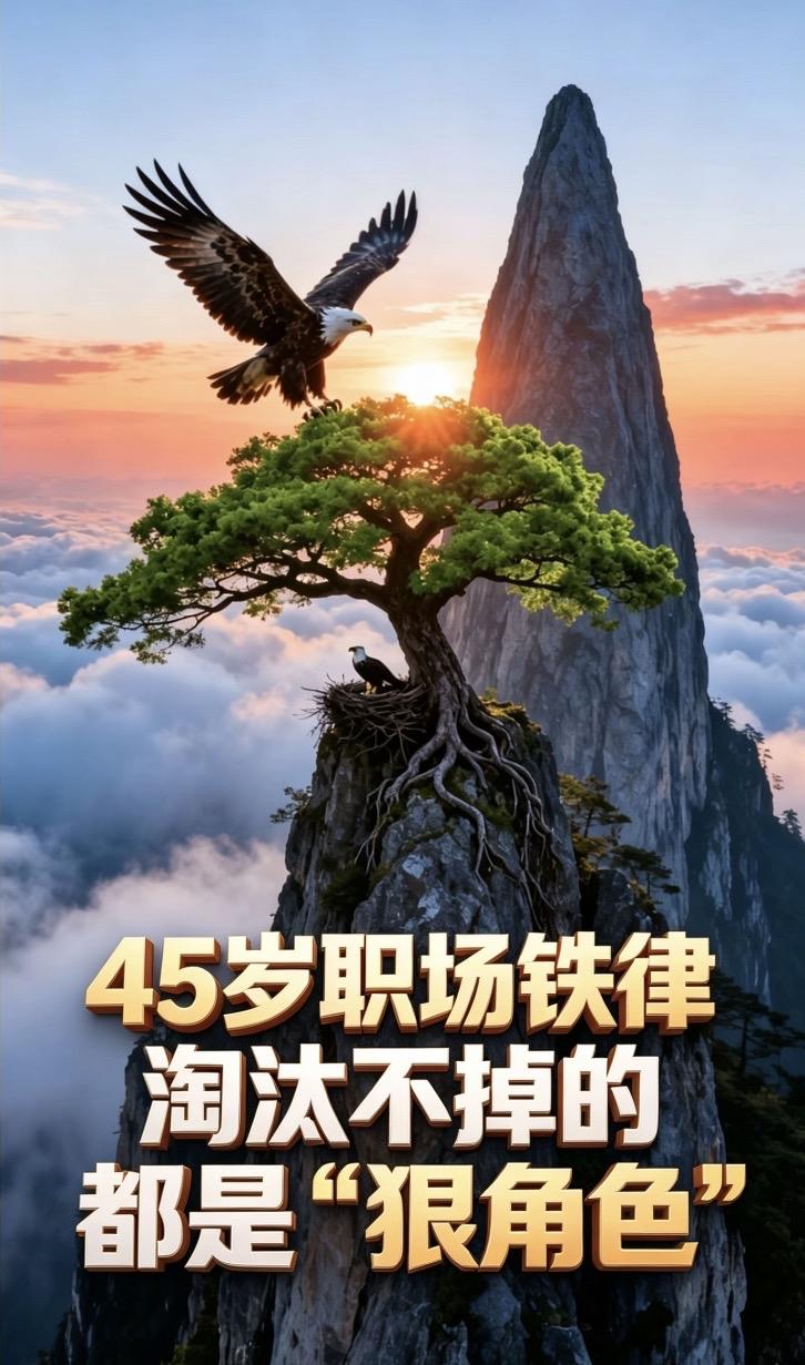 45岁职场铁律：
淘汰不掉的，都是＂狠角色＂

江湖不论资历，只论筹码一一
45