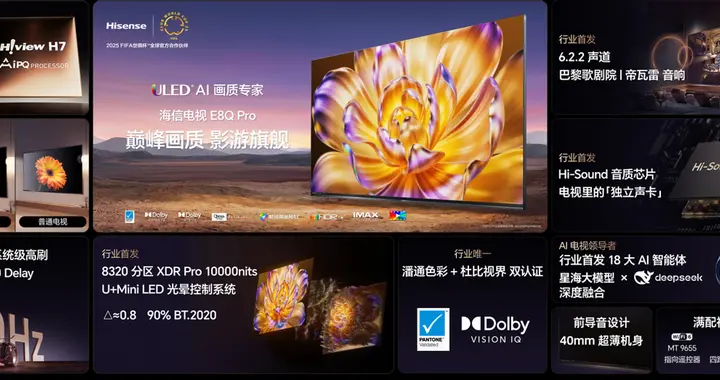 2025Mini LED画质天花板！海信发布影游旗舰电视新品E8Q Pro