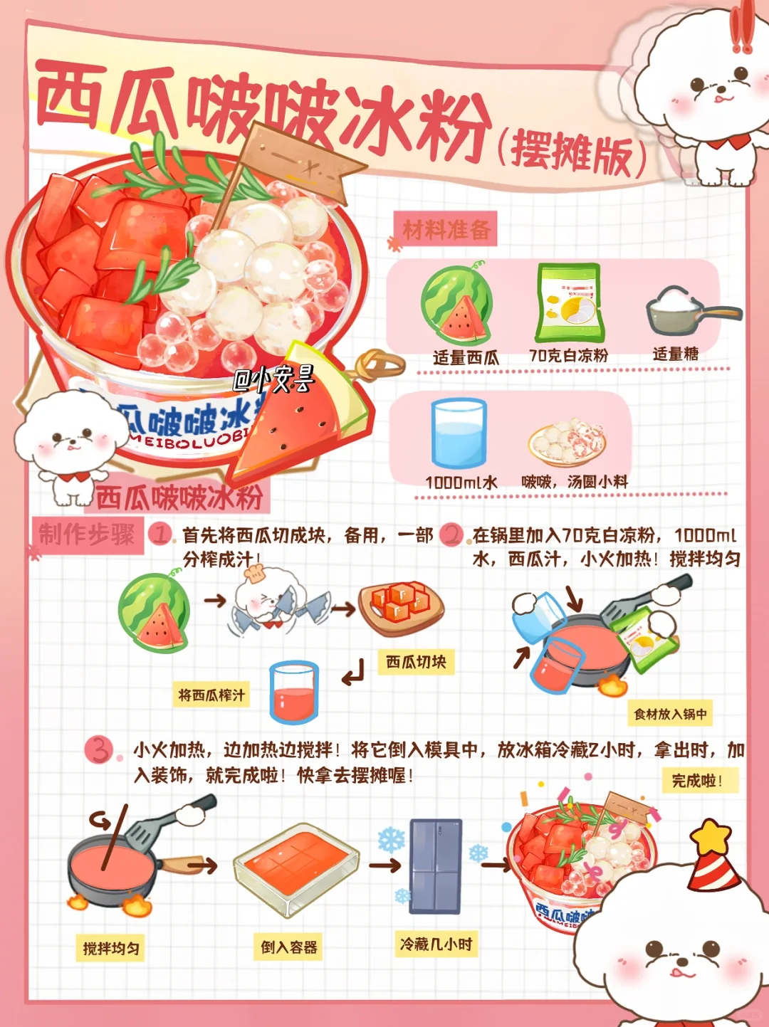 龟龟摆摊爆品🔥冰粉㊙️秘方来啦！天天排长队