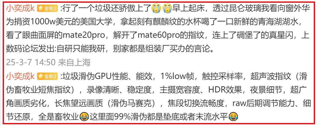 如果黑华为的人背后没有推手，谁会相信呢？我倒是不相信有那么多的闲人，专注于去扒拉