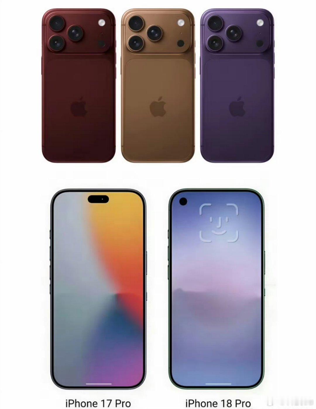 iPhone18系列外观出炉iPhone18系列外观背面和17应该没啥区别，按照