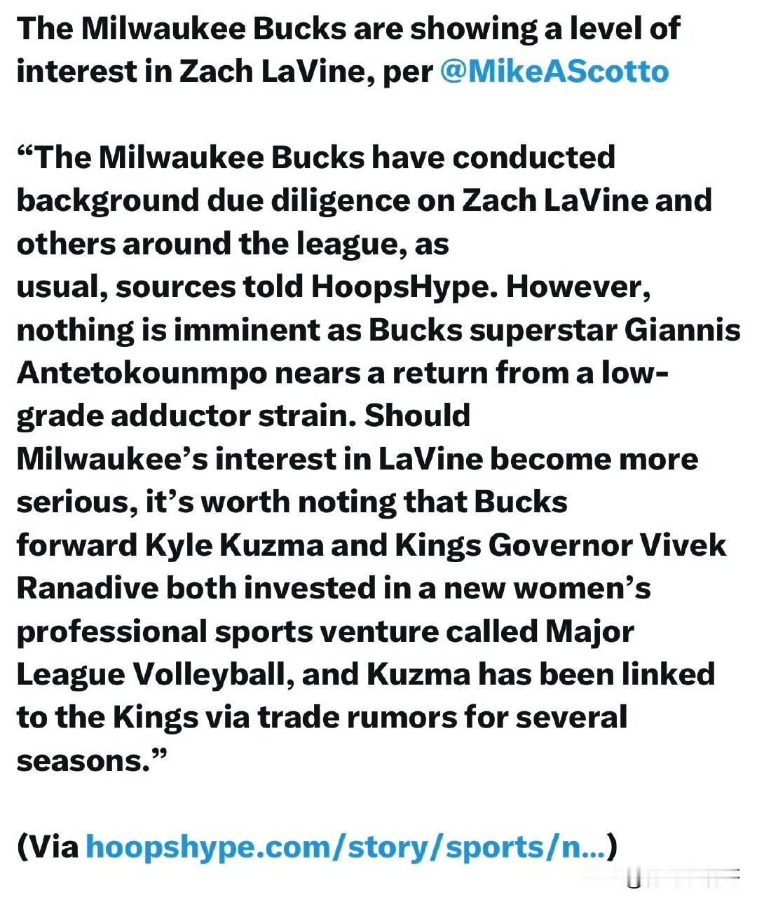 真的有接盘侠！！！雄鹿有意交易得到拉文！

根据记者Michael Scotto