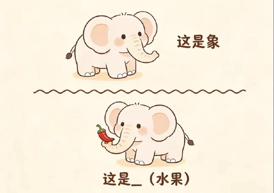 趣味脑洞题！卡通小象图，藏着一种常见水果