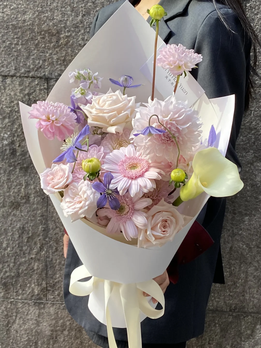 粉色大丽花&铁线莲 💐
