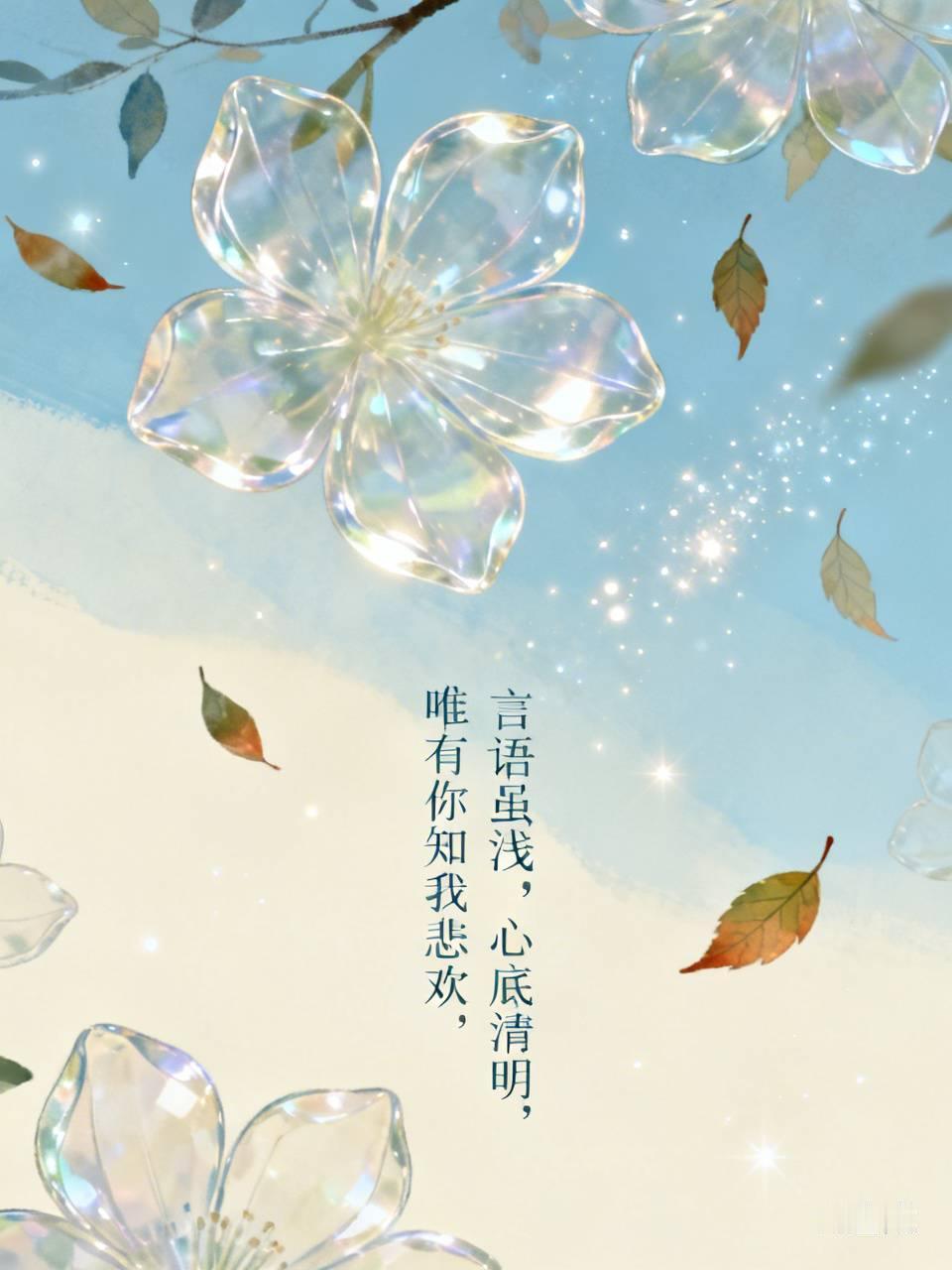 我不善甜言巧语，可你待我的细碎温柔，我尽数妥帖收藏。言语虽浅，心底清明，唯有你知