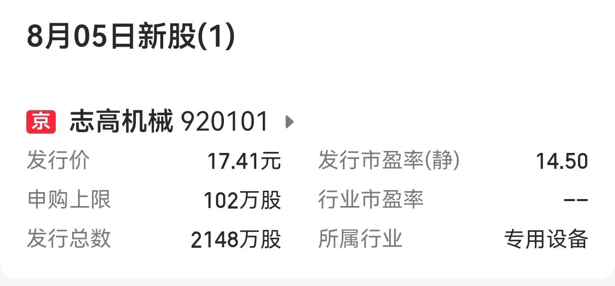 【下周A股市场仅有1只新股申购】

        下周（8月4日至8月8日）A