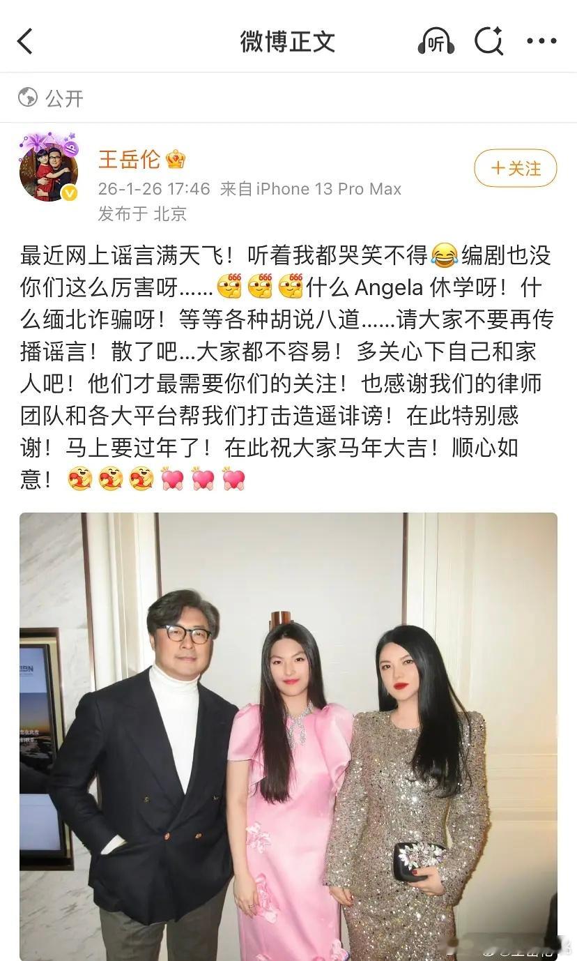 王岳伦出来辟谣了 