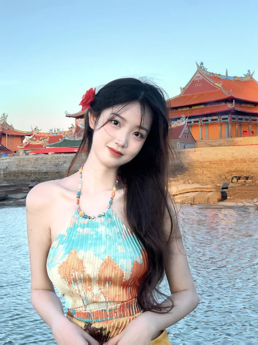 海上生庙 庙里看海