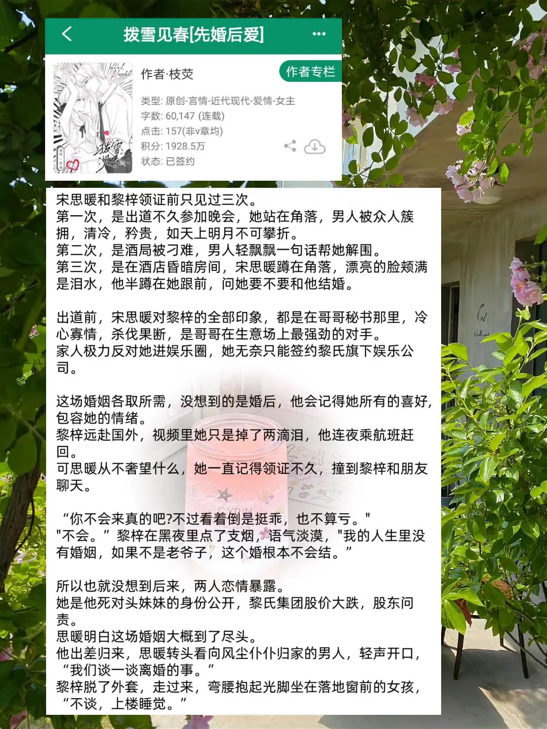 开篇就领证的先婚后爱，日久生情婚内追妻，超级甜！
