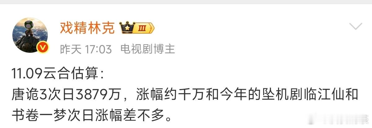 好奇博主怎么评价《临江仙》，点进去一看，叫坠机剧