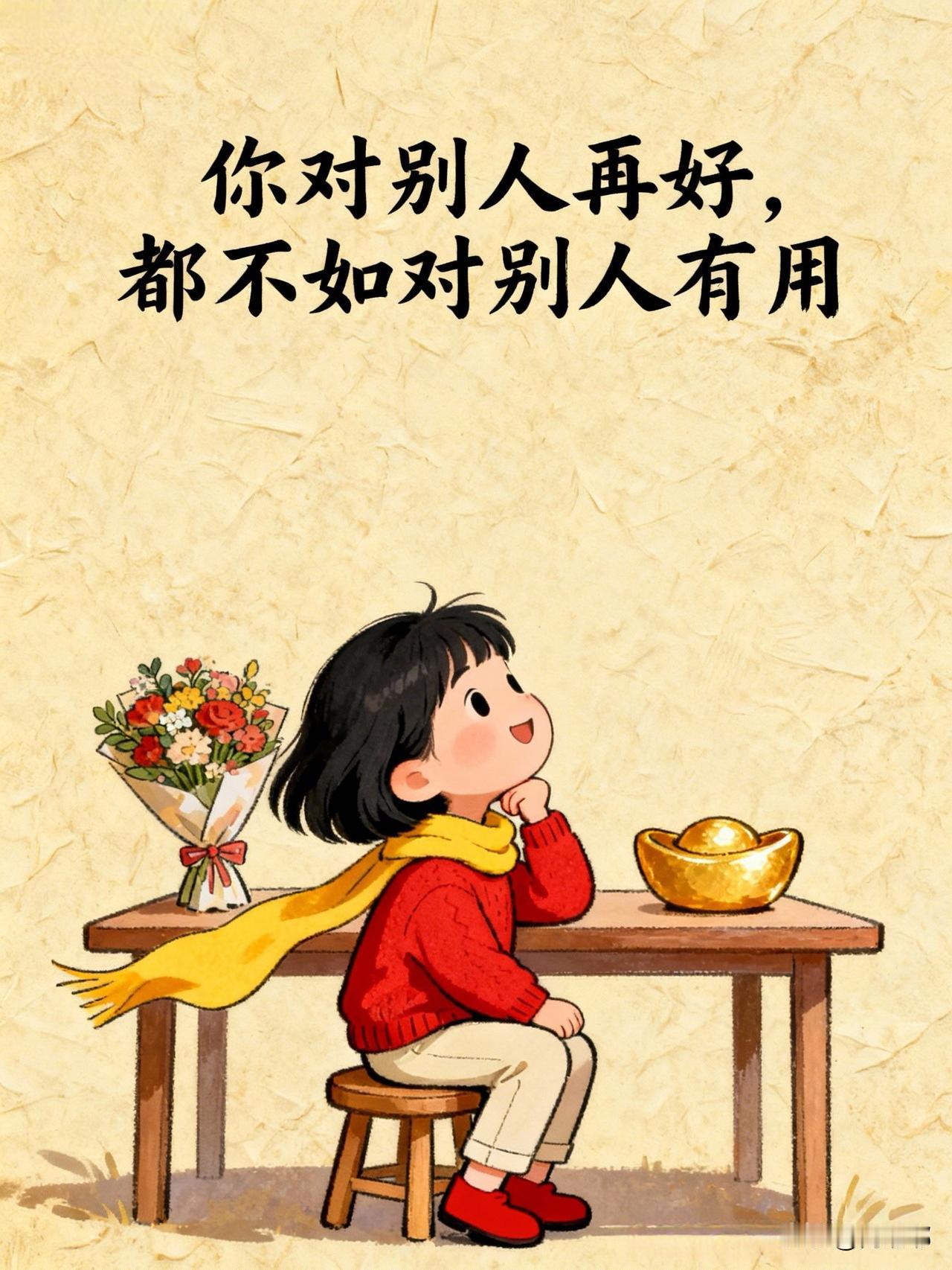 你对别人再好，都不如对别人有用。[祈祷]有时候，人和人之间的关系，挺让人想不通的