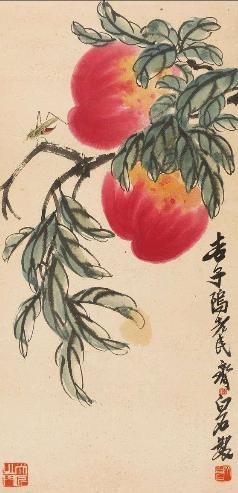 1956年，北京一退休老师，花80块买到一幅齐白石的寿桃画作，临走时还特意让齐白