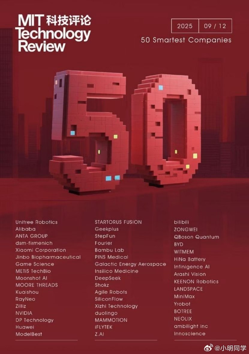 麻省理工发布 《50 Smartest Companies》，全球五十家最智能公