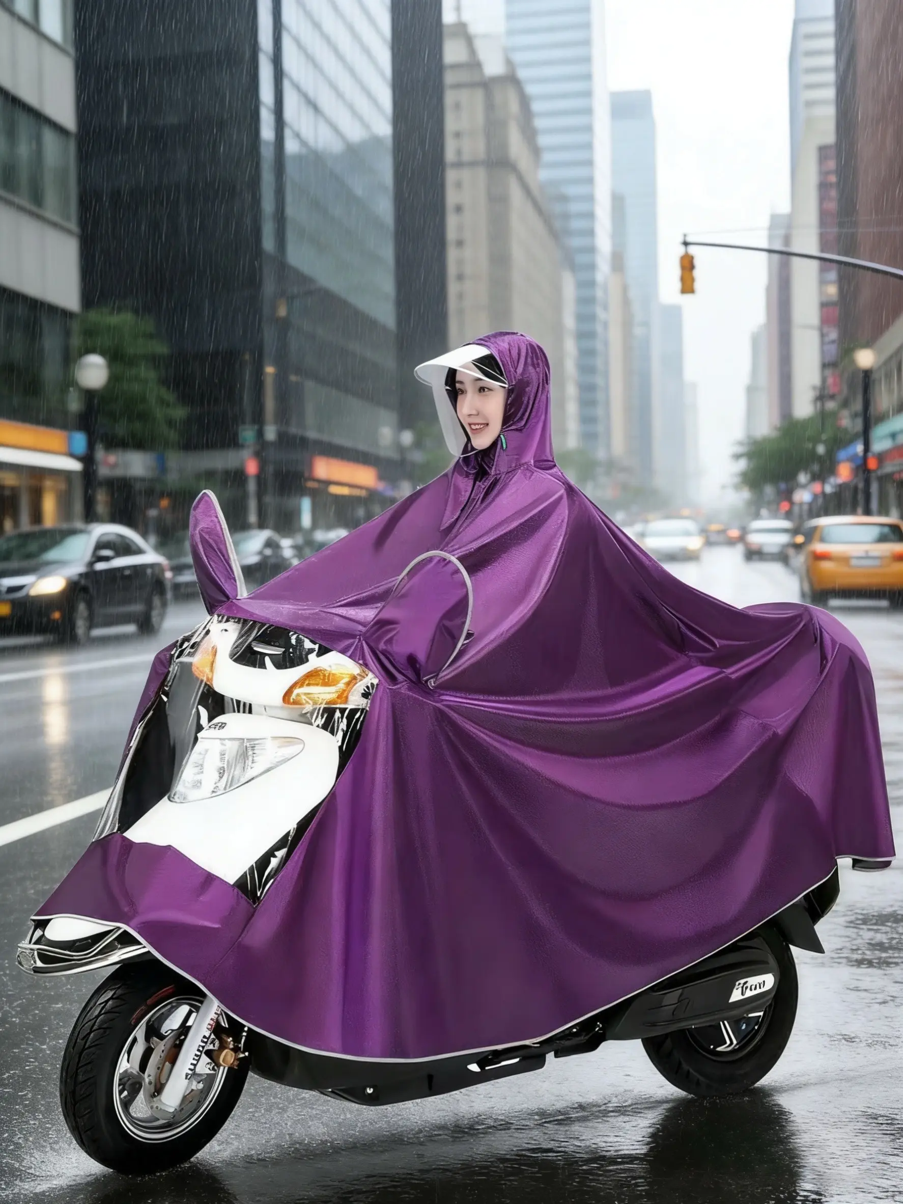 /单人大号摩托车雨衣