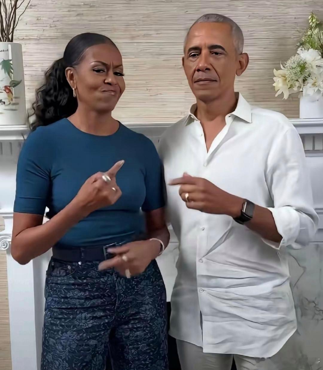 奥巴马和米歇尔的退休生活，很惬意。画面温馨。 