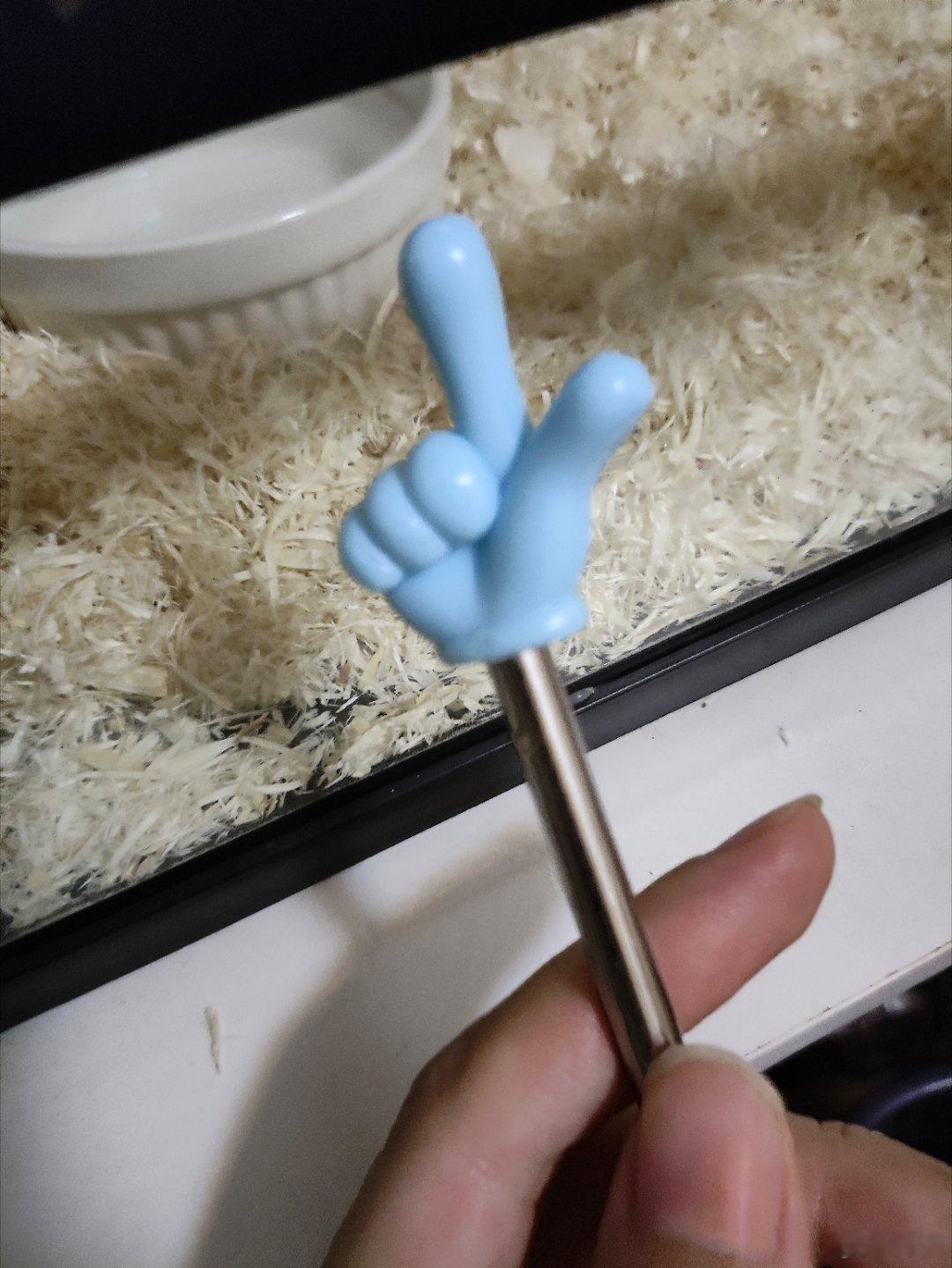 最近依旧在驯化我的牛蛇今天继续做了接触脱敏训练，前几天是用一根顶端圆滑的长棍子代