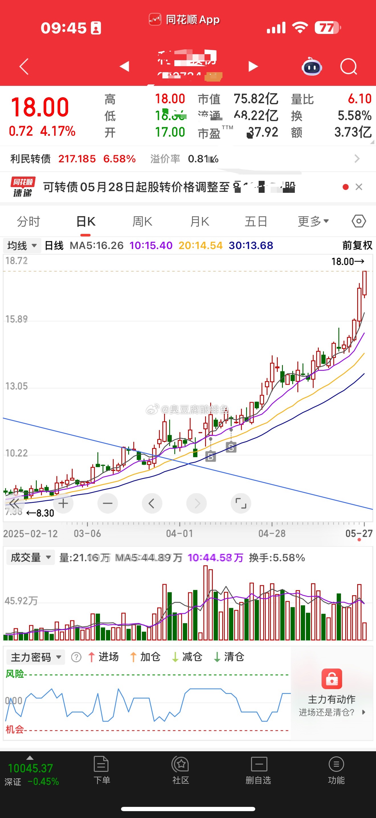 有些股，不管你多好，在我的人生里都是昙花一现。哪怕我和老婆讨论过很多次。 ​​​