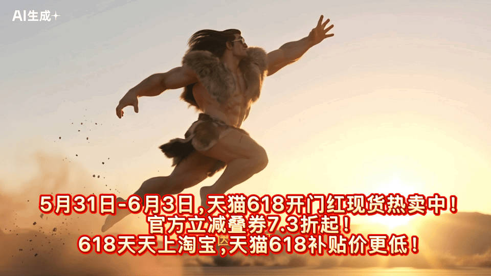 天猫618大牌脑洞价到 天 猫618 AI短片脑洞直接拉满，各种趣味改编新奇又搞