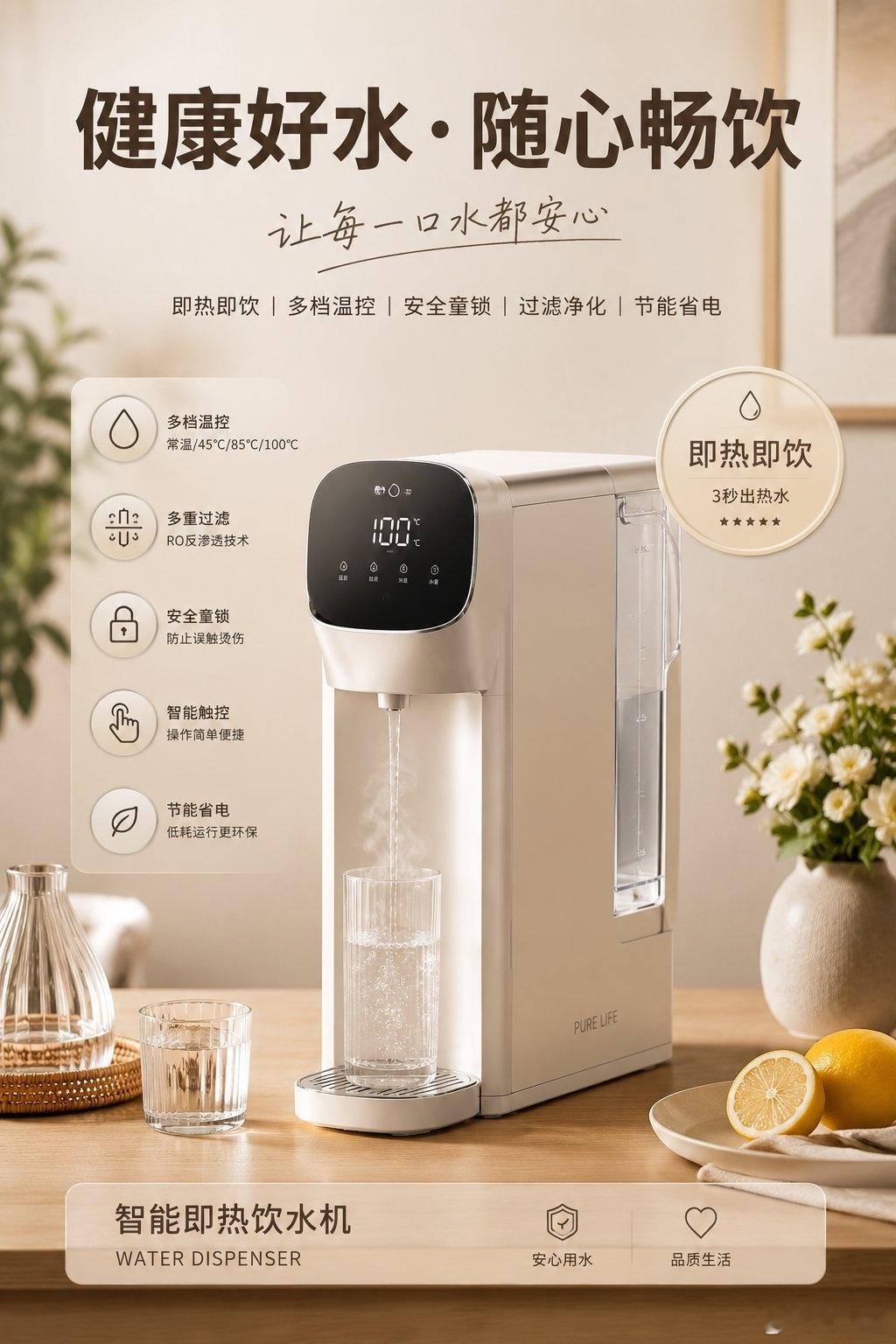 GPT-image-2 提示词：生成温馨家用电器产品海报请生成一张高质感家电产品