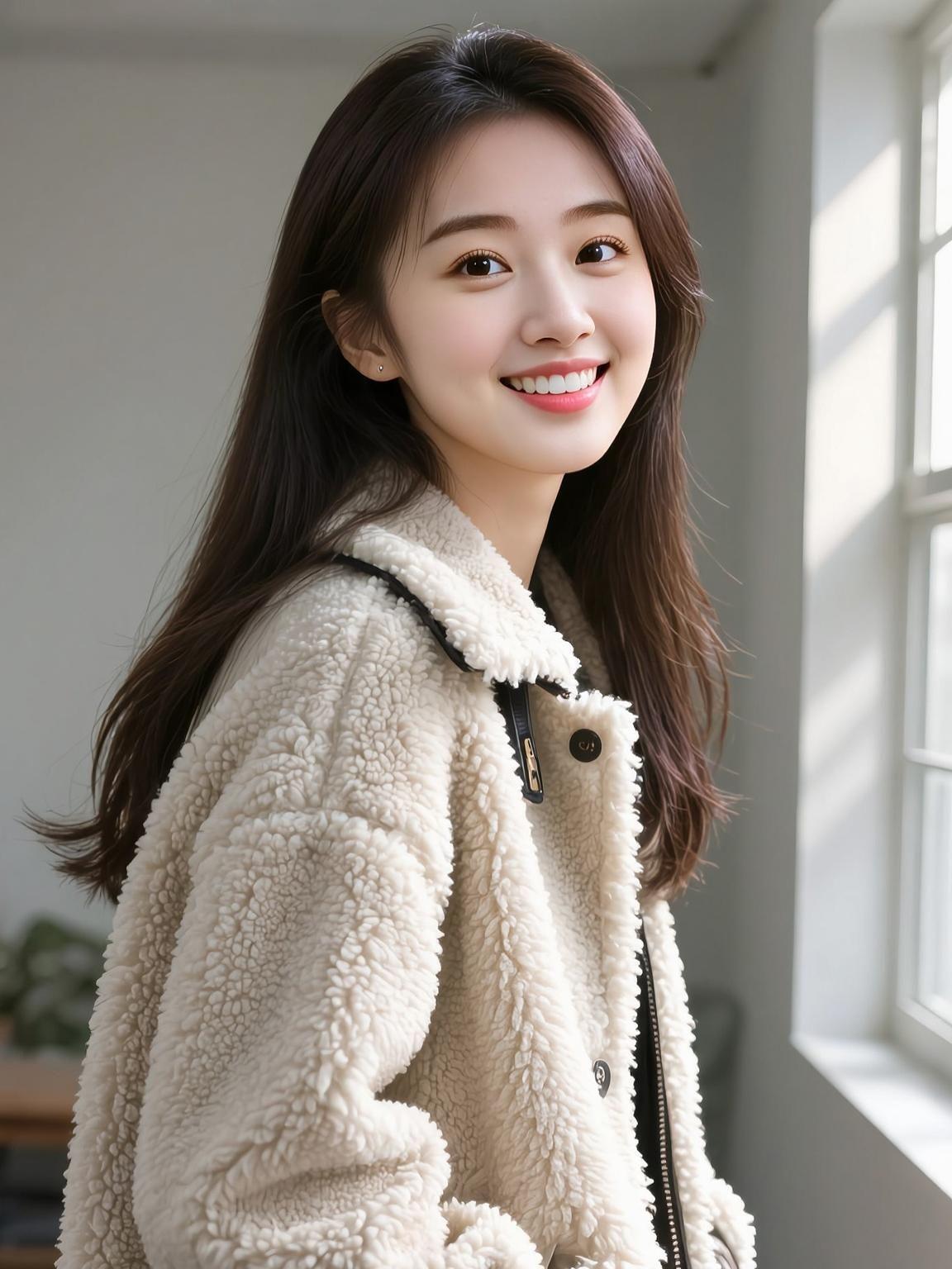 AI羊羔毛写真 抖音ai创作 高颜值 美女