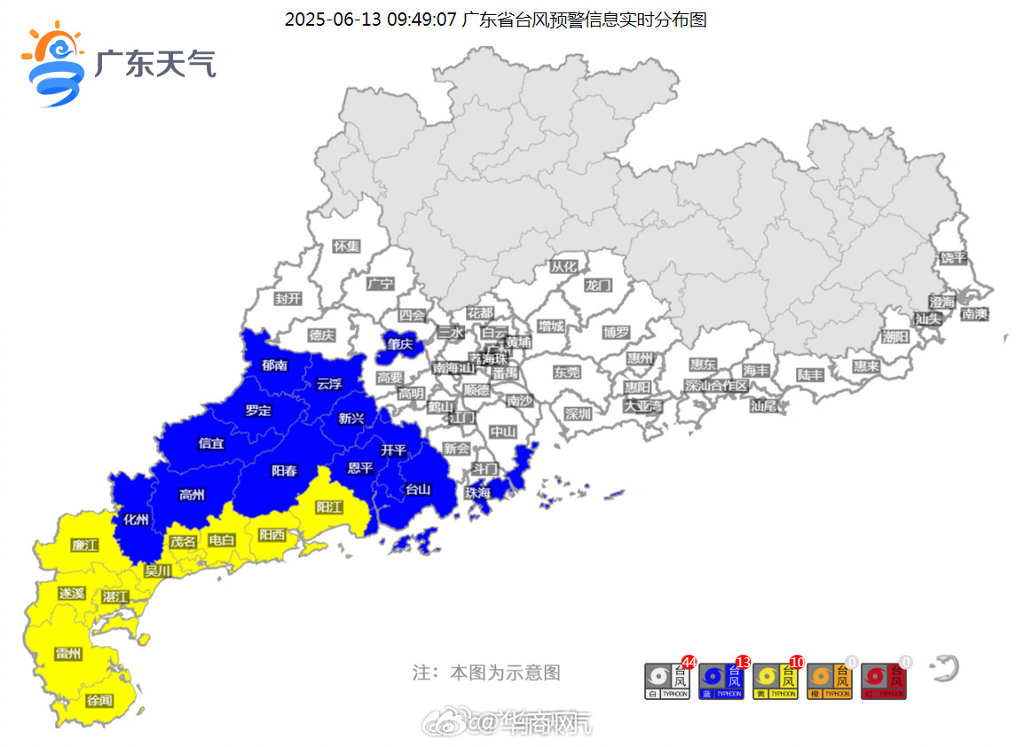 #台风蝴蝶#正逼近海南，将给我省带来明显风雨影响，截至9点49分，广东已有67个