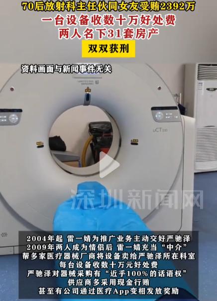 天津，一家医院的放射科主任婚内出轨，为了情人与原配离婚，后伙同情人捞取供应商的好