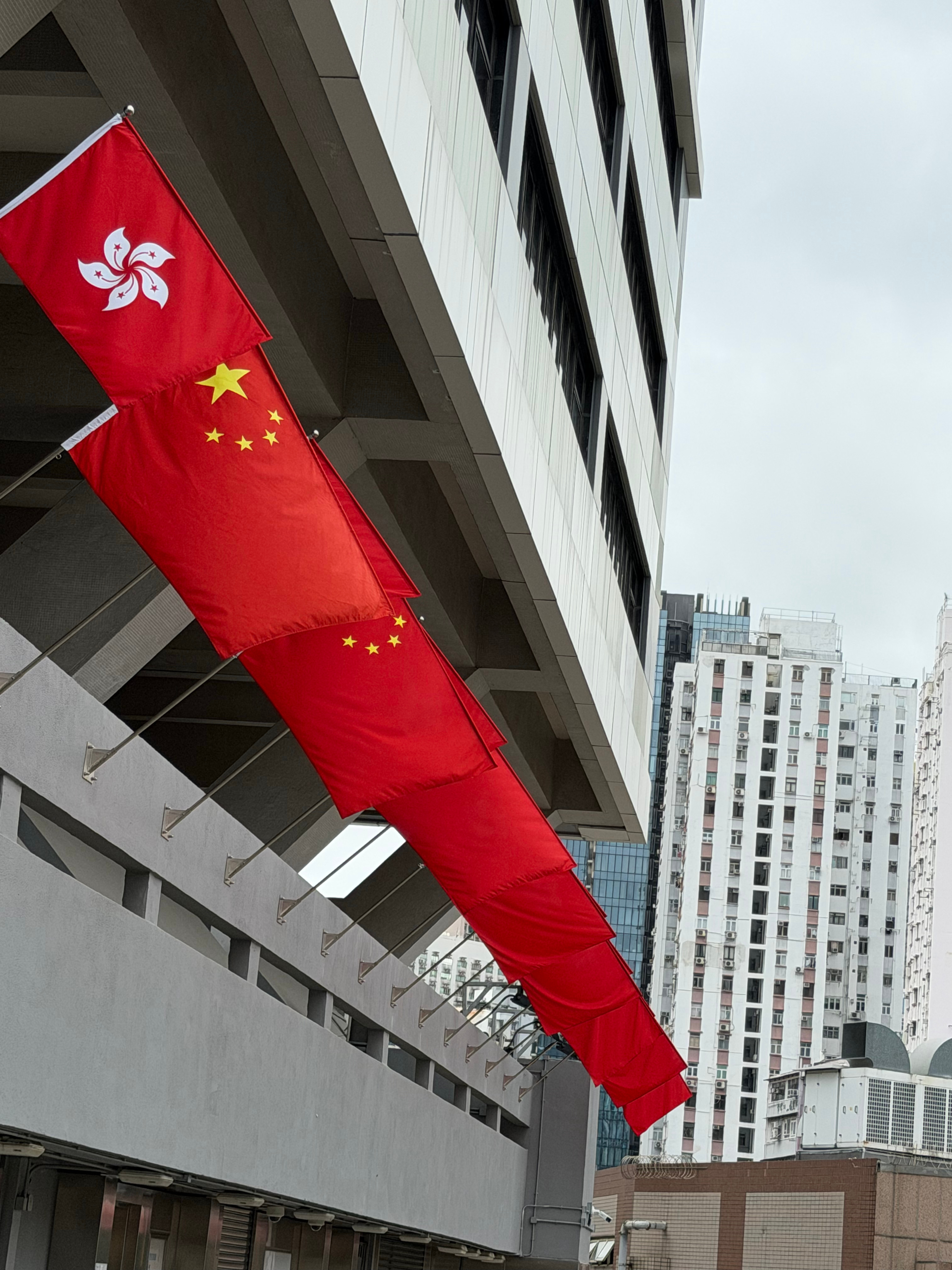 香港回归29周年街头满眼中国红 中国红🇨🇳 